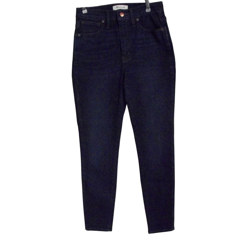 Madewell Jeans Womens 27 x 28"inseam 10" High Rise Skinny dark ankle Tummy Panel